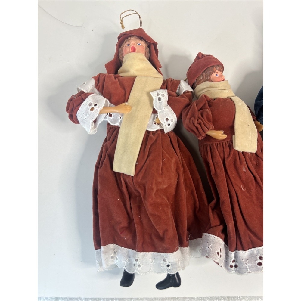 Hanging Christmas Carollers Figures Vintage Taiwan‎ Missing Songbooks Read - Picture 2 of 12